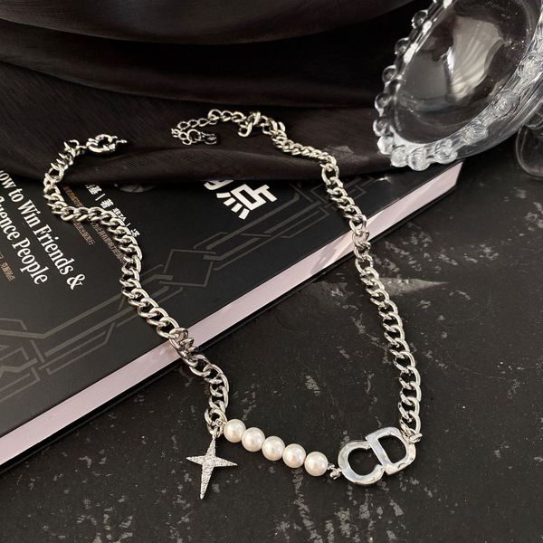 u tang jewelry pearl splicing necklace cool fashion cd letter simple net red same temperament clavicle, Silver
u tang jewelry pearl splicing necklace cool fashion cd letter simple net red same temperament clavicle, Silver