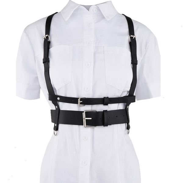 fashion punk leather harness belt strap girdle women handmade decorative shirt dress vest, Black;brown
fashion punk leather harness belt strap girdle women handmade decorative shirt dress vest, Black;brown