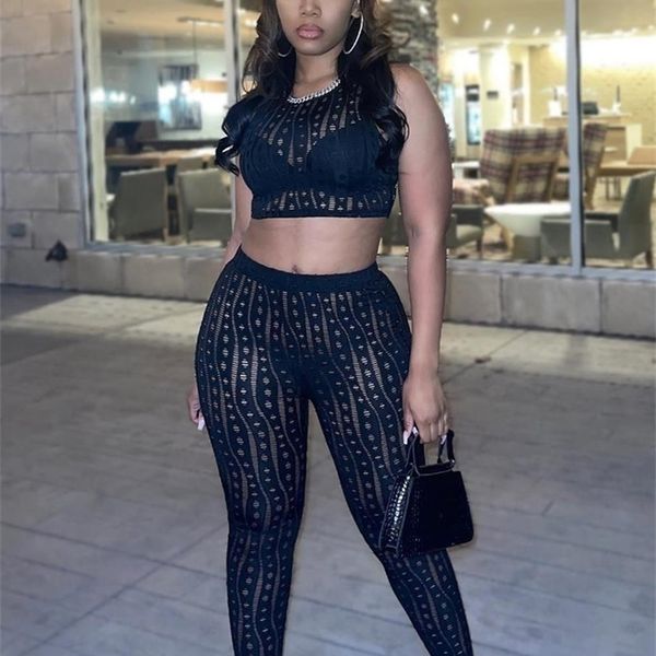 kliou hollow out mesh two piece set women summer see through oneck sleeveless skinny casual streetwear hipster pants 220512, White
kliou hollow out mesh two piece set women summer see through oneck sleeveless skinny casual streetwear hipster pants 220512, White
