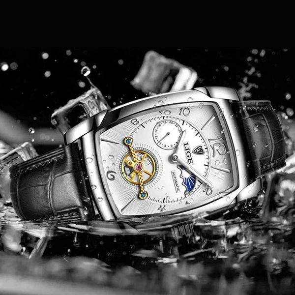 2022 lige brand luxury men watches automatic square for male leather waterproof water mechanical, Slivery;brown
2022 lige brand luxury men watches automatic square for male leather waterproof water mechanical, Slivery;brown