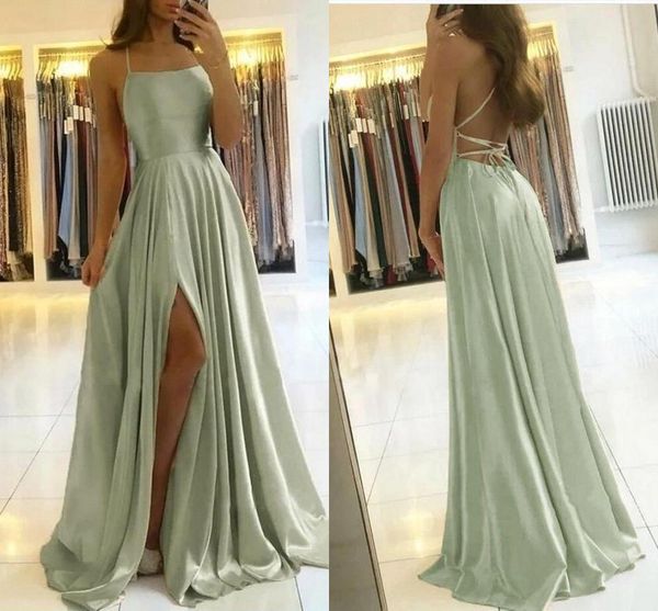 sage green simple a line prom dresses backless halter neck front split long evening party gowns bridesmaid dress custom made bc9791, Black
sage green simple a line prom dresses backless halter neck front split long evening party gowns bridesmaid dress custom made bc9791, Black
