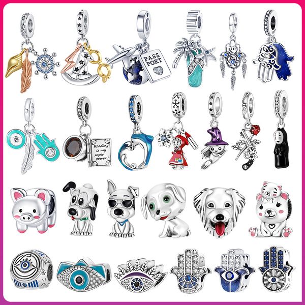 925 silver charm jewelry magic hat pendant true eye bead dog fit charm bracelet for women gift, Black
925 silver charm jewelry magic hat pendant true eye bead dog fit charm bracelet for women gift, Black