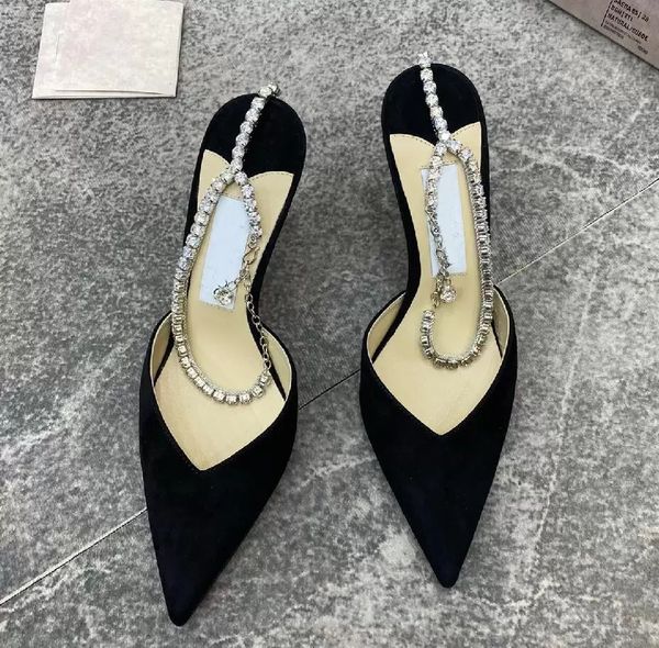 luxurious brands women saeda sandals shoes crystal strap elegant lady pointed toe high heels bridal wedding party walking eu35-43, Black
luxurious brands women saeda sandals shoes crystal strap elegant lady pointed toe high heels bridal wedding party walking eu35-43, Black