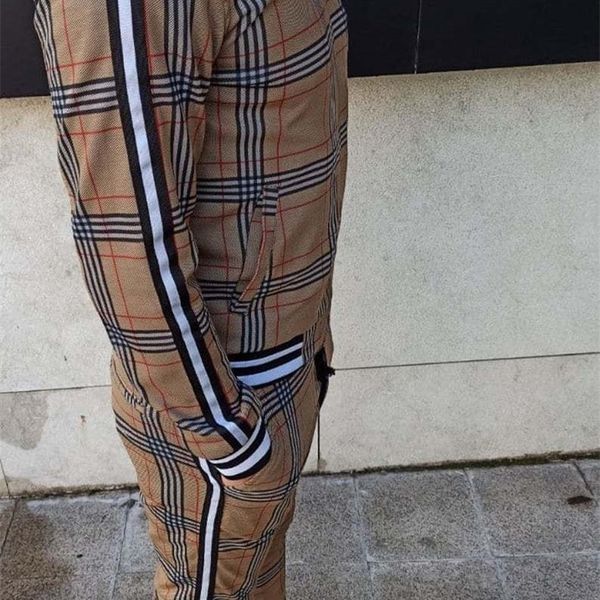 fall gentle men s sets jacket 3d plaid print suit sport casual suits men stylish british set style tie up trousers two pieces 220615, White;black
fall gentle men s sets jacket 3d plaid print suit sport casual suits men stylish british set style tie up trousers two pieces 220615, White;black