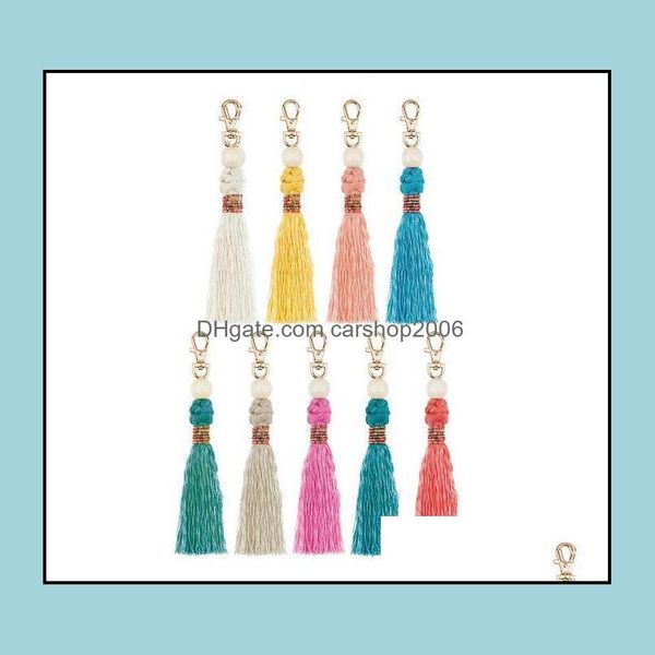 keychains fashion accessories retro diy weave tassel bag hangs handmade knot beads key ring holders jewelry drop delivery 2021 rlhdq, Silver
keychains fashion accessories retro diy weave tassel bag hangs handmade knot beads key ring holders jewelry drop delivery 2021 rlhdq, Silver