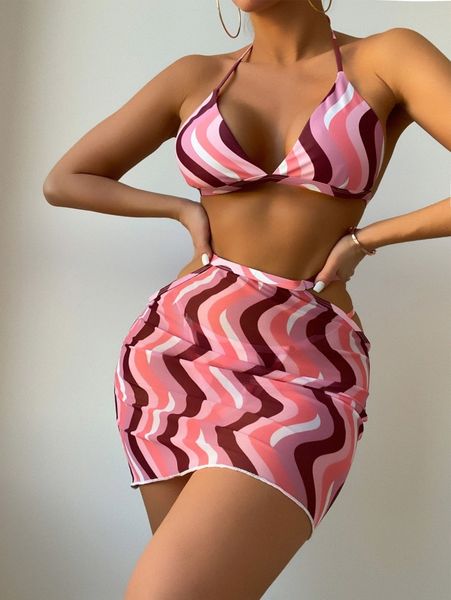 3pack fluid pattern triangle bikini swimsuit & beach skirt e249#, White;black
3pack fluid pattern triangle bikini swimsuit & beach skirt e249#, White;black