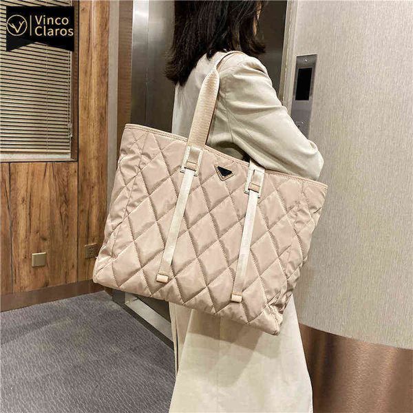 large nylon pillow bag casual tote s for women luxury brand handbags designer fashion light s diamond lattice shoulder 220526
large nylon pillow bag casual tote s for women luxury brand handbags designer fashion light s diamond lattice shoulder 220526