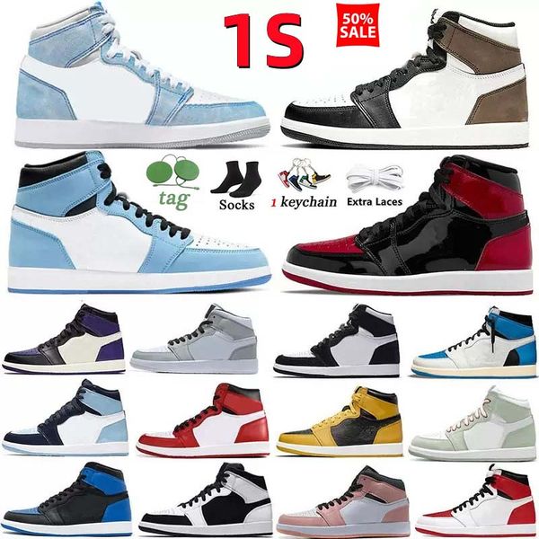 jump man 1 high unc mocha basketball shoes light smoke grey hyper chicago patent bred royal toe men women trainers sneakers 36-47, Black
jump man 1 high unc mocha basketball shoes light smoke grey hyper chicago patent bred royal toe men women trainers sneakers 36-47, Black