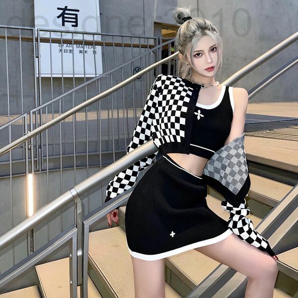 two piece dress designer smfk ruffian young same cross flower holiday suit jacquard craft knitted slim fit vest high waist short skirt black, White
two piece dress designer smfk ruffian young same cross flower holiday suit jacquard craft knitted slim fit vest high waist short skirt black, White