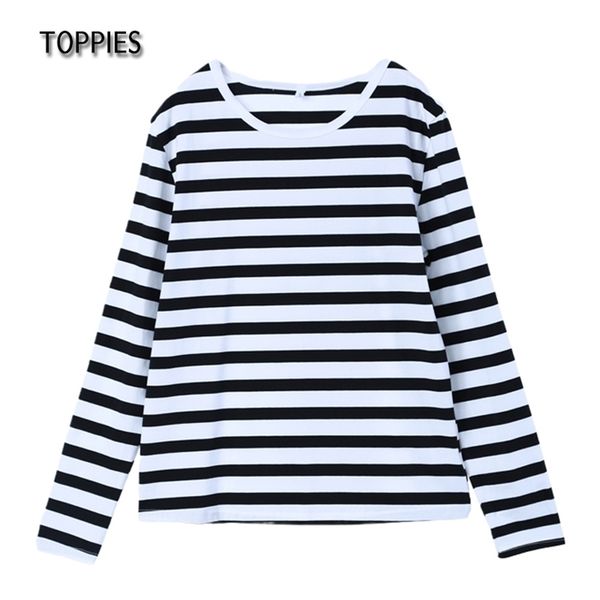 ies striped t-shirts casual oversized round neck vintage basic tee long sleeve white black 220328
ies striped t-shirts casual oversized round neck vintage basic tee long sleeve white black 220328
