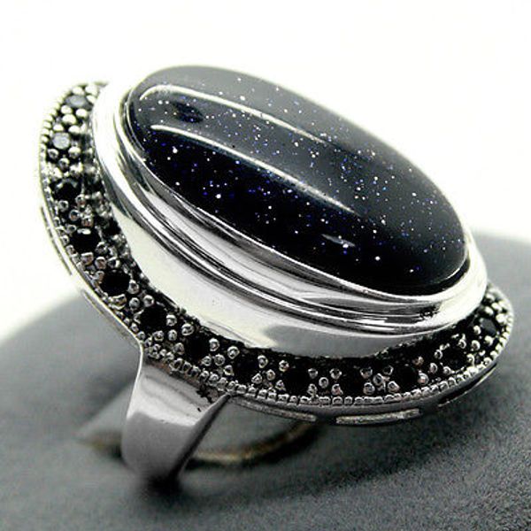 unnice 17x30mm blue sandstone oval gem 925 sterling silver marcasite ring size 7/8/9/10
unnice 17x30mm blue sandstone oval gem 925 sterling silver marcasite ring size 7/8/9/10