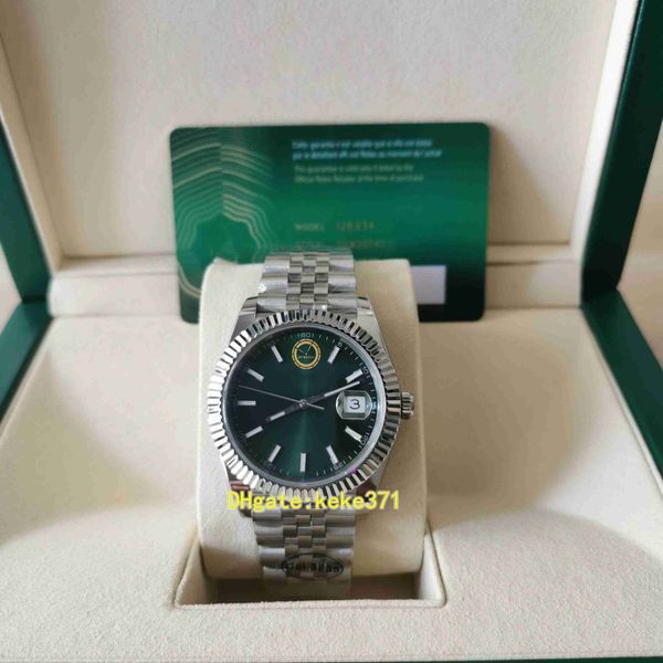 ew super version men watch 126334 41mm mint green dial stainless 904l jubilee bracelet eta 3235 movement mechanical automatic wristwatches, Slivery;brown
ew super version men watch 126334 41mm mint green dial stainless 904l jubilee bracelet eta 3235 movement mechanical automatic wristwatches, Slivery;brown