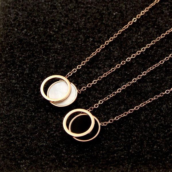 pendant necklaces fashion stainless steel black white shell love double round necklace rose gold color women girl party gift, Silver
pendant necklaces fashion stainless steel black white shell love double round necklace rose gold color women girl party gift, Silver