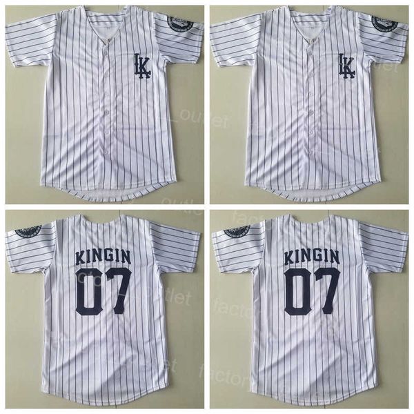 men moive lk baseball 07 kingin jersey pinstripe white team color embroidery and stitched cool base cooperstown hiphop breathable for sport, Black
men moive lk baseball 07 kingin jersey pinstripe white team color embroidery and stitched cool base cooperstown hiphop breathable for sport, Black