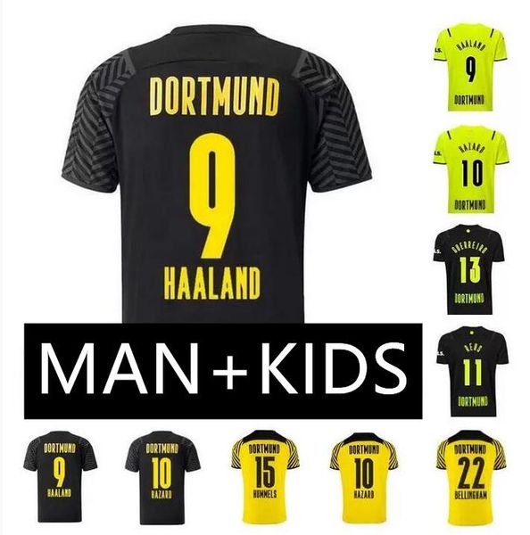 21 22 haaland reus soccer jerseys 2021 2022 neongelb bellingham sancho hummels emre can reyna guerreiro football shirt maillot de foot men a, Black;yellow 
21 22 haaland reus soccer jerseys 2021 2022 neongelb bellingham sancho hummels emre can reyna guerreiro football shirt maillot de foot men a, Black;yellow