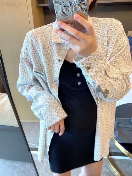 women's blouses & shirts designer 22 spring and summer new niche all over printed long sleeved shirt cuff button + leather label clou, White
women's blouses & shirts designer 22 spring and summer new niche all over printed long sleeved shirt cuff button + leather label clou, White