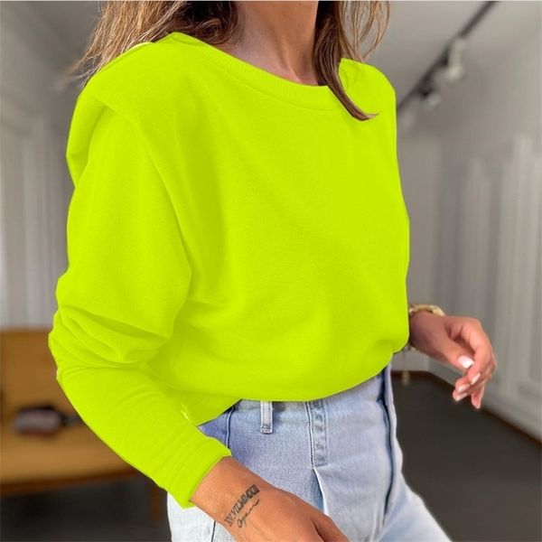 pure casual fall/winter long-sleeved shoulder pads plus fleece slim women basic fashion pullover white hoodies sweatshirt 201203, Black
pure casual fall/winter long-sleeved shoulder pads plus fleece slim women basic fashion pullover white hoodies sweatshirt 201203, Black