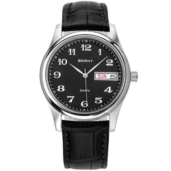 berny quartz watch for men japan dress male clock stainless steel waterproof leather bracelet day-date business man wristwatch, Slivery;brown
berny quartz watch for men japan dress male clock stainless steel waterproof leather bracelet day-date business man wristwatch, Slivery;brown