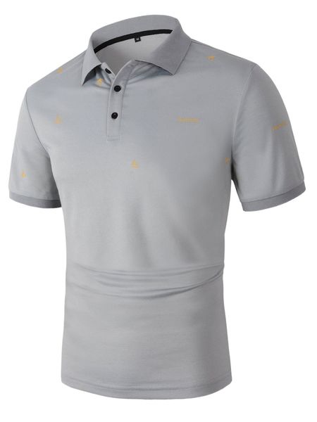 men coconut tree & letter graphic polo shirt o2u6#, White;black