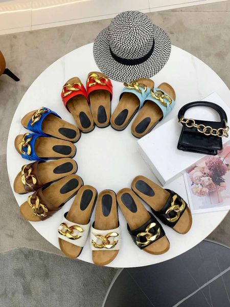 2022 summer new luxury jw slippers shoes fashion versatile cowhide women's sandals large chain, Black
2022 summer new luxury jw slippers shoes fashion versatile cowhide women's sandals large chain, Black