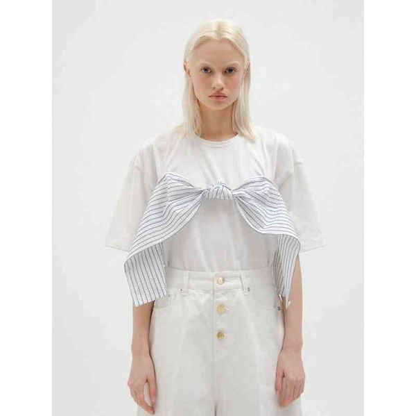 women's t-shirt eenk cotton short-sleeved t-shirt summer white women bow decoration round neck pullover 94a9
women's t-shirt eenk cotton short-sleeved t-shirt summer white women bow decoration round neck pullover 94a9