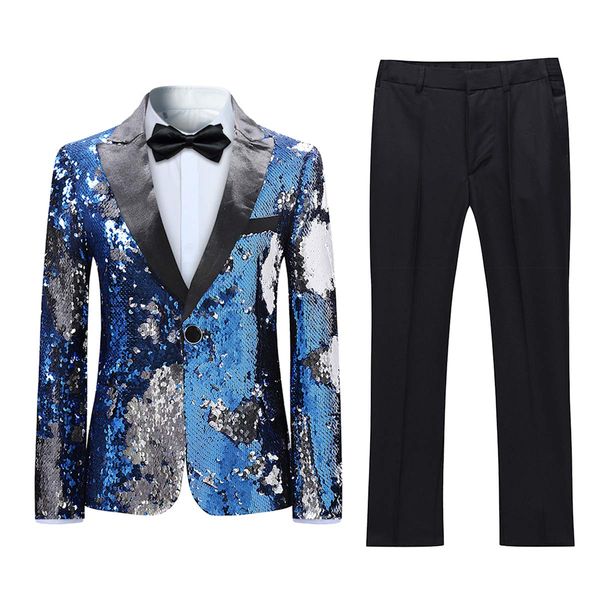 custom made 2 pieces men suits tuxedo suit shiny sequins peak lapel slim fit jacket pants party performance, Black;gray
custom made 2 pieces men suits tuxedo suit shiny sequins peak lapel slim fit jacket pants party performance, Black;gray