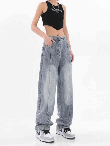 blue womens jeans high waist retro straight baggy denim pants streetwear american style fashion all-match wide pipes denim pants l220726
blue womens jeans high waist retro straight baggy denim pants streetwear american style fashion all-match wide pipes denim pants l220726