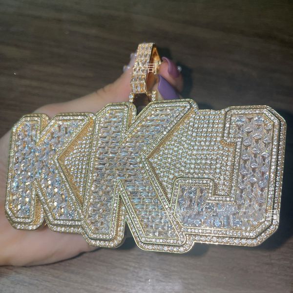 europe and america new trendy gold plated bling cz custom name letters pendant necklace with 3mm 24inch rope chain for men women, Silver
europe and america new trendy gold plated bling cz custom name letters pendant necklace with 3mm 24inch rope chain for men women, Silver