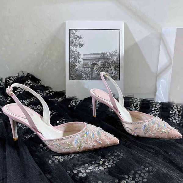sandals thin heel baotou sandals summer fashion pointed high fairy style pearl lace wedding shoes, Black
sandals thin heel baotou sandals summer fashion pointed high fairy style pearl lace wedding shoes, Black