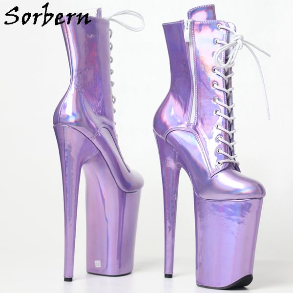 sorbern 9 inch high heel boots women lace up holographic pole dance platform ankle booties size 36-40, Black
sorbern 9 inch high heel boots women lace up holographic pole dance platform ankle booties size 36-40, Black