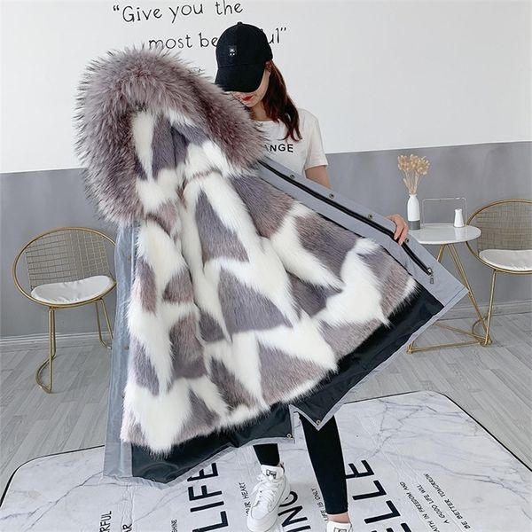 manteau femme hiver ladies winter new imitation fur coat detachable liner midlength coat thickening 201016, Black
manteau femme hiver ladies winter new imitation fur coat detachable liner midlength coat thickening 201016, Black