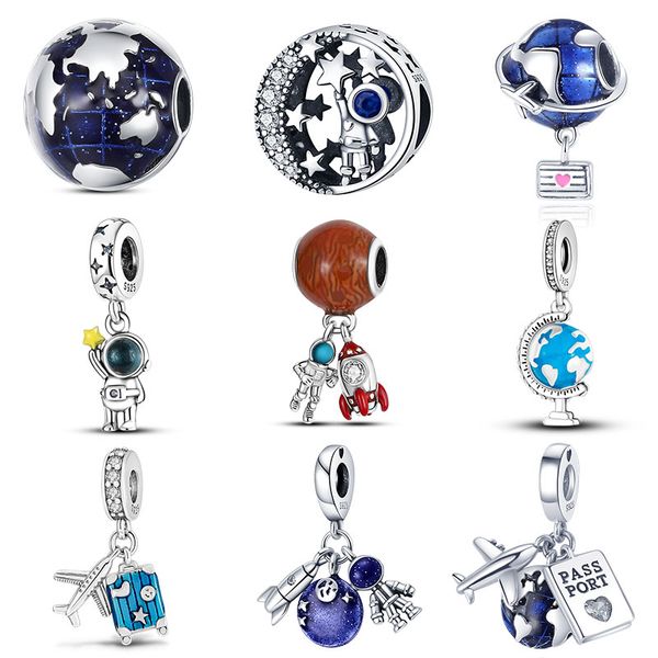 925 silver fit pandora charm 925 bracelet pendant earth astronaut series charms set pendant diy fine beads jewelry, Bronze;silver
925 silver fit pandora charm 925 bracelet pendant earth astronaut series charms set pendant diy fine beads jewelry, Bronze;silver
