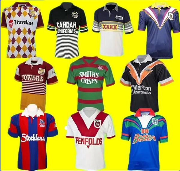 s-5xl retro rugby league jersey panthers broncos knight warrior melbourne west tiger rabbits cowboys george classic vintage shirts, Black;gray
s-5xl retro rugby league jersey panthers broncos knight warrior melbourne west tiger rabbits cowboys george classic vintage shirts, Black;gray
