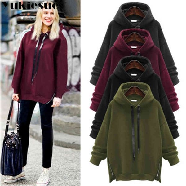 autumn winter coat for women fashion casual long zipper hooded jacket hoodies sweatshirt vintage plus size outwear coat 6xl 210412, Black
autumn winter coat for women fashion casual long zipper hooded jacket hoodies sweatshirt vintage plus size outwear coat 6xl 210412, Black