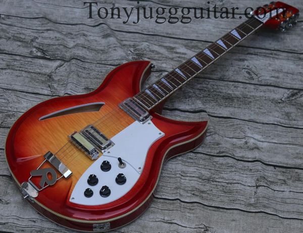 ric fire glo cherry sunburst 330 360 381 12 strings electric guitar semi hollow body, checkerboard binding, flame maple & back, sandwich nec
ric fire glo cherry sunburst 330 360 381 12 strings electric guitar semi hollow body, checkerboard binding, flame maple & back, sandwich nec