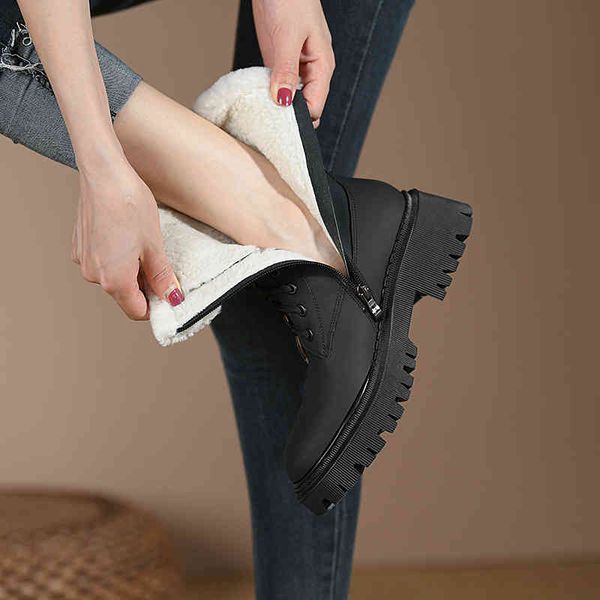 boots fog silk texture thick wool martin snow boots autumn and winter round head side zipper simple korean short 2xv8, Black
boots fog silk texture thick wool martin snow boots autumn and winter round head side zipper simple korean short 2xv8, Black