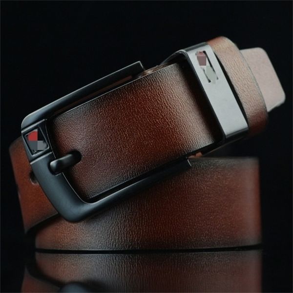 men leather belt buckle luxury designer belts cowskin fashion strap male jeans for man cowboy 220629, Black;brown
men leather belt buckle luxury designer belts cowskin fashion strap male jeans for man cowboy 220629, Black;brown