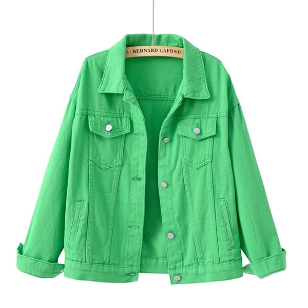 solid short womens denim coat spring autumn female loose jeans jacket purple student casual outwear white pink yellow red black 220725, Black;brown
solid short womens denim coat spring autumn female loose jeans jacket purple student casual outwear white pink yellow red black 220725, Black;brown