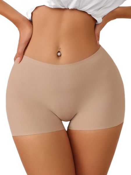 plain shapewear shorts t3m7#, Black;red