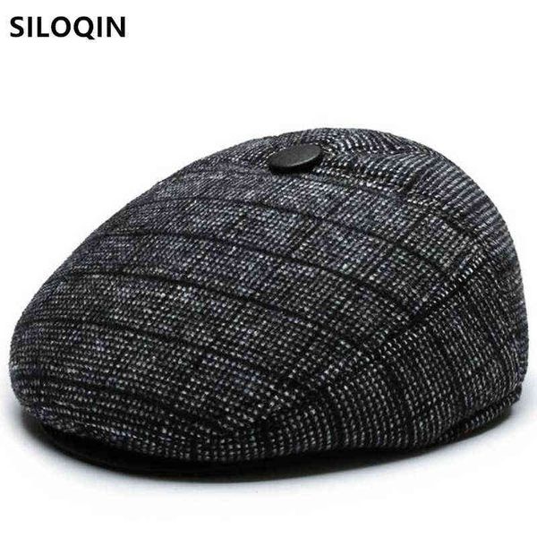 siloqin winter men ear protectors hat thick warm fluffy berets for men new simple casual flat caps beret cap brands dad 's hats j220722, Blue;gray
siloqin winter men ear protectors hat thick warm fluffy berets for men new simple casual flat caps beret cap brands dad 's hats j220722, Blue;gray