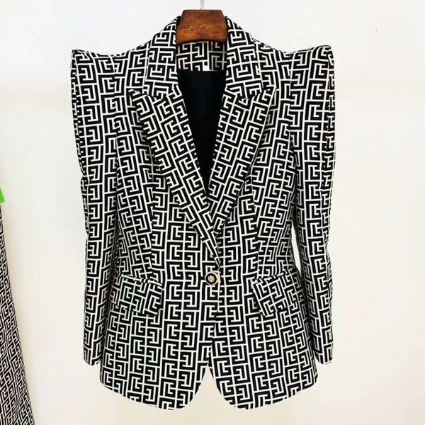 t078 womens suits blazers tide brand retro fashion designer presbyopic maze series suit jacket star shrug a grain of buckle, White;black
t078 womens suits blazers tide brand retro fashion designer presbyopic maze series suit jacket star shrug a grain of buckle, White;black