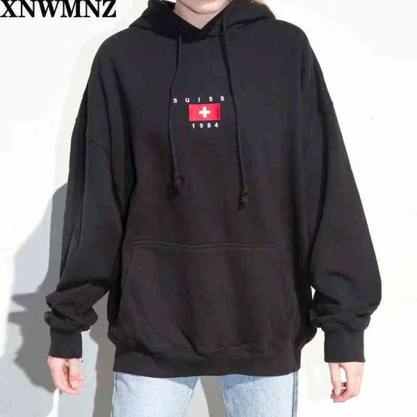 xnwmnz za autumn winter women embroidery flag cotton hoodie oversized ultimate hooded sweatshirt 210513, Black
xnwmnz za autumn winter women embroidery flag cotton hoodie oversized ultimate hooded sweatshirt 210513, Black