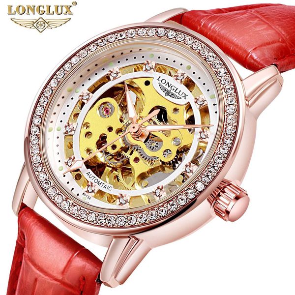 hollow fashion longlux women's automatic mechanical watch waterproof diamond studentwatch, Slivery;brown
hollow fashion longlux women's automatic mechanical watch waterproof diamond studentwatch, Slivery;brown