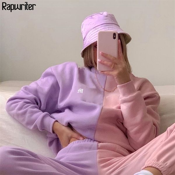 patchwork letter embroidery oversize pink sweatshirt women autumn crew neck long sleeved purple sudaderas pullover 201203, Black
patchwork letter embroidery oversize pink sweatshirt women autumn crew neck long sleeved purple sudaderas pullover 201203, Black