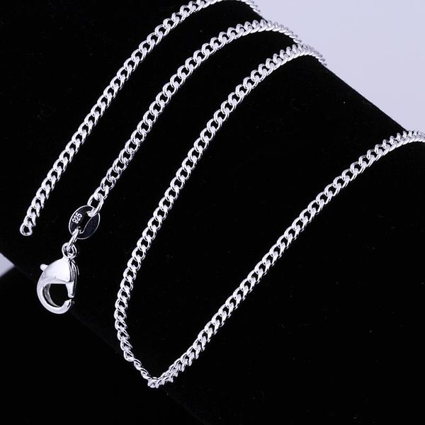 925 sterling silver plated necklaces 2mm flat curb chains necklace fit all pendant necklace mix size 16-24inch chain good gift yt222
925 sterling silver plated necklaces 2mm flat curb chains necklace fit all pendant necklace mix size 16-24inch chain good gift yt222