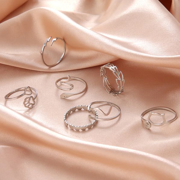 adjustable ring for women stainless steel cat snake cross dog paw lightning angel wing couple trendy jewelry 220719, Silver
adjustable ring for women stainless steel cat snake cross dog paw lightning angel wing couple trendy jewelry 220719, Silver