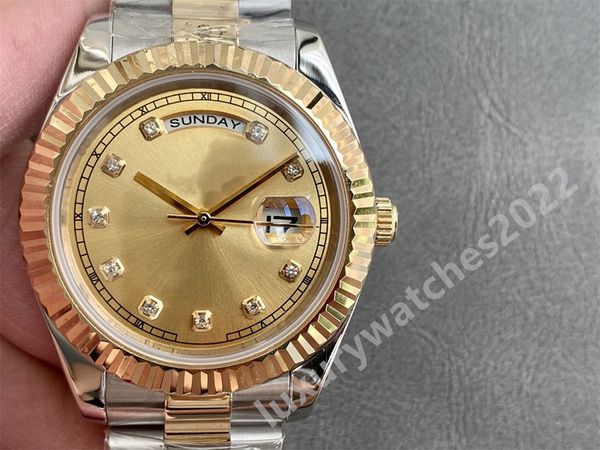 zr maker mens watch 40mm two tone 40mm asia 2813 mechanical movement champagne dial fluted bezel concealed folding crown clasp wristwatch, Slivery;brown
zr maker mens watch 40mm two tone 40mm asia 2813 mechanical movement champagne dial fluted bezel concealed folding crown clasp wristwatch, Slivery;brown