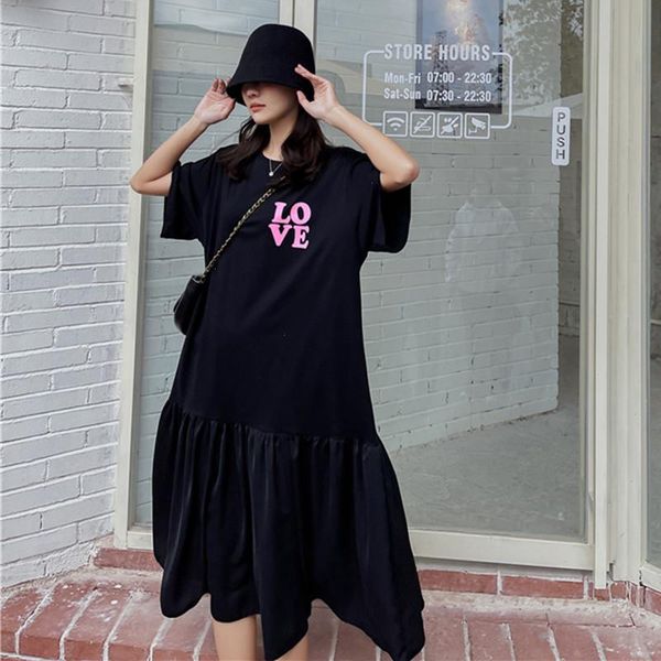 arrival korea style patchwork dress print floral letter street fashion chic girls summer women casual, Black;gray
arrival korea style patchwork dress print floral letter street fashion chic girls summer women casual, Black;gray