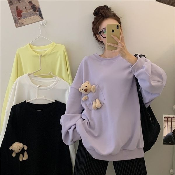 werueruyu women autumn winter retro loose korean female o neck long sleeve slim jumper 201203, Black
werueruyu women autumn winter retro loose korean female o neck long sleeve slim jumper 201203, Black
