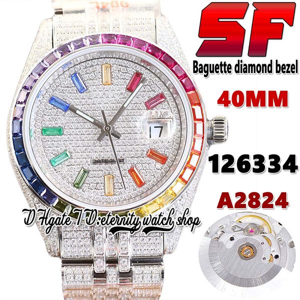2022 sf ti126334 ny126333 a2824 automatic mens watch nt126300 rainbow baguette diamonds bezel 904l steel iced out diamond bracelet eternity, Slivery;brown
2022 sf ti126334 ny126333 a2824 automatic mens watch nt126300 rainbow baguette diamonds bezel 904l steel iced out diamond bracelet eternity, Slivery;brown